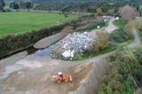 Aerial view of a landfill