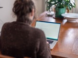 filling out survey at home