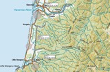 Map showing worksites on a highway